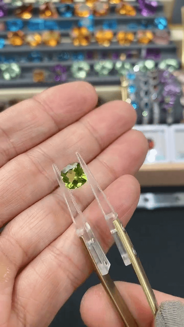 【闪购商品】橄榄石裸石未镶嵌橄榄石裸石 方形