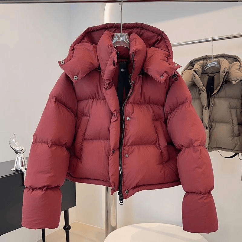波司登韩版泡芙lulu羽绒服女短款2023年新款加厚连帽时尚保暖面包
