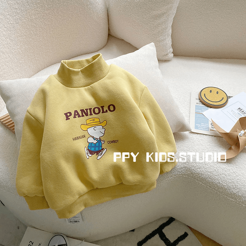 【小柒】男童卫衣加绒加厚冬冬儿童洋气外套冬款圆领套头上衣宝JC63