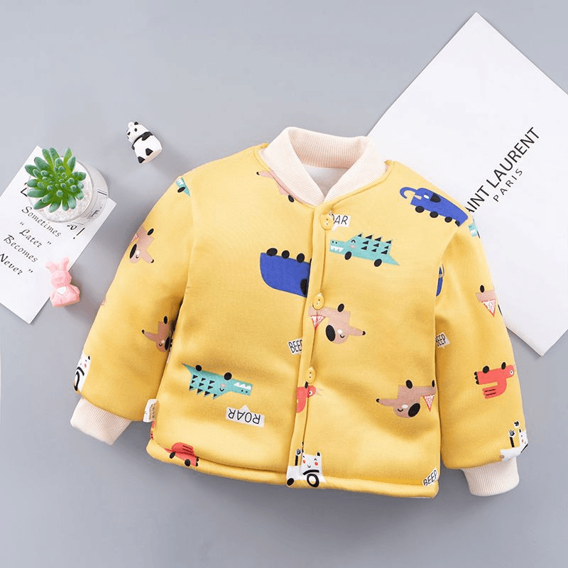 儿童棉袄棉服男女童保暖棉衣加厚外套对门棉衣宝宝保暖棉衣0到3岁