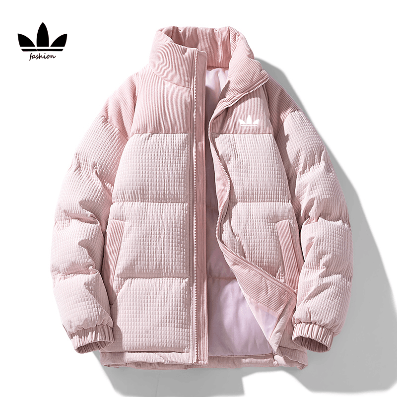 兰瑟姆三叶草立领运动棉衣女冬季加厚工装棉袄休闲棉服男保暖外套