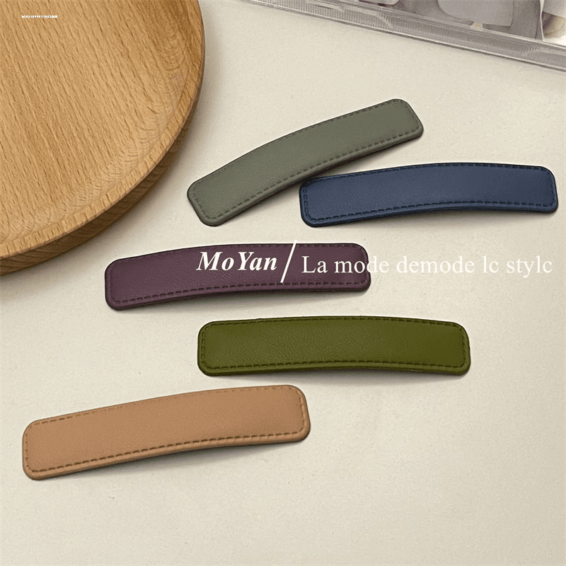 发饰皮质BB夹少女百搭2023侧边新款设计刘海夹边夹精致甜妹碎发