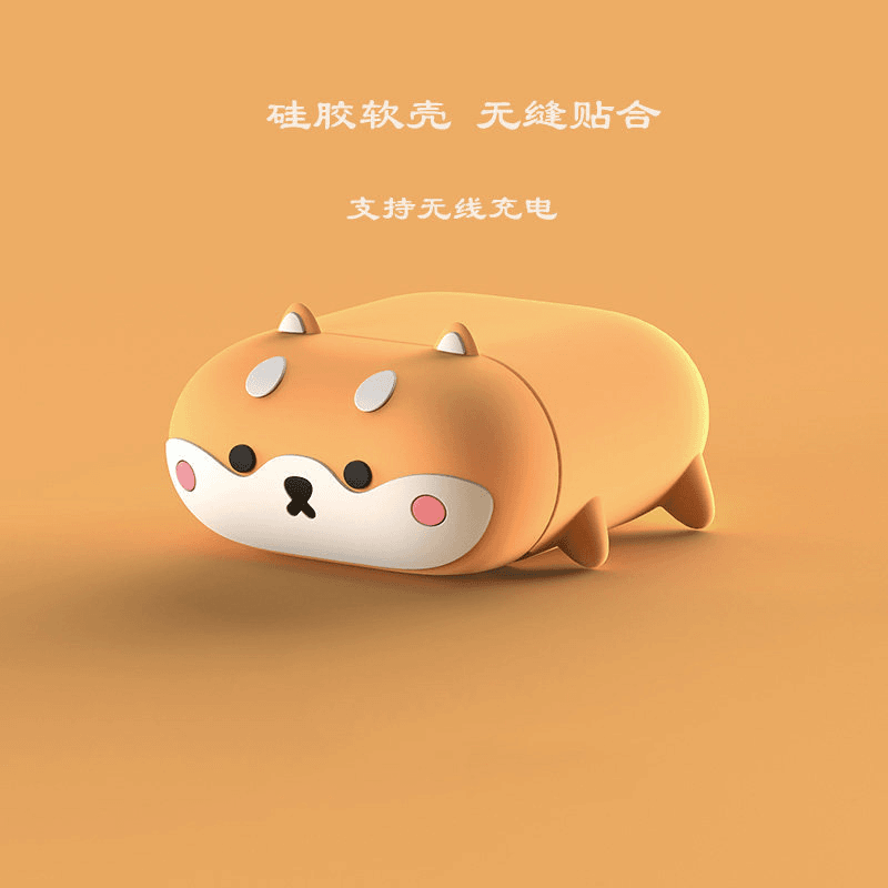 可爱卡通趴趴狗柴犬秋天适用于苹果airpods 3/1/2/pro耳机保护套