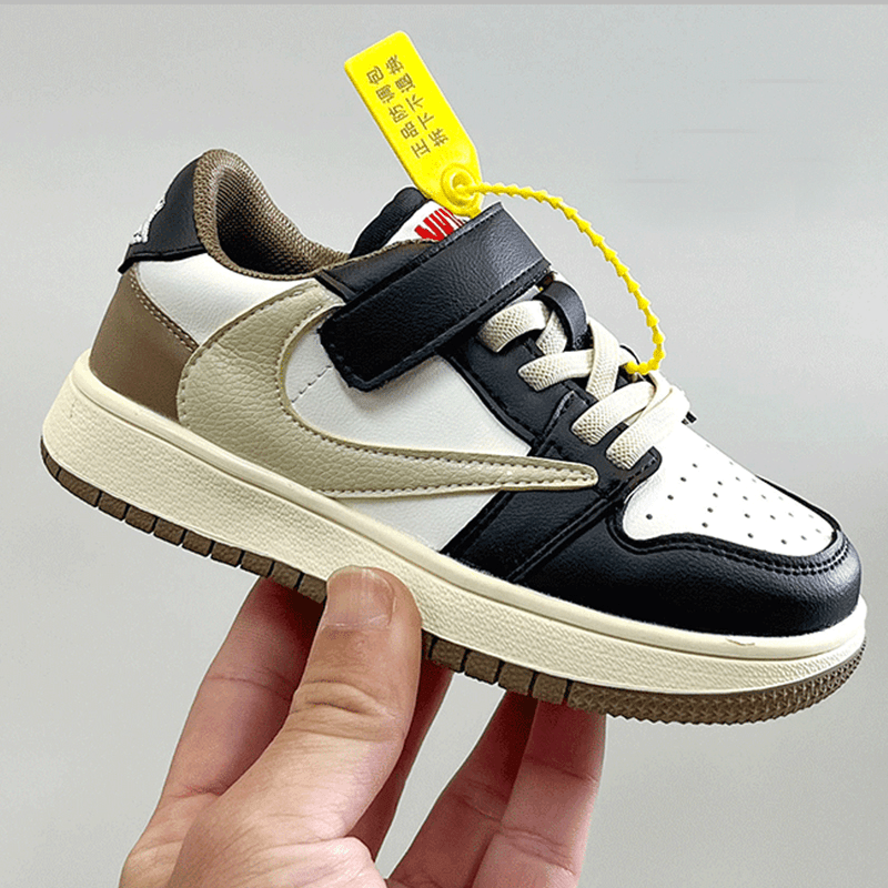 回力瑞儿童板鞋2023春秋季AJ1闪电倒勾男童运动鞋宝宝软底百搭鞋