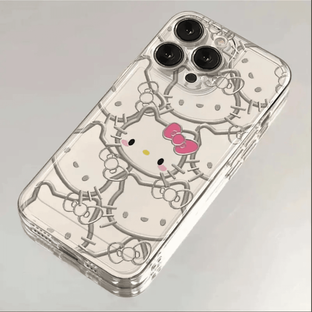 线条凯蒂猫苹果华为vivo小米oppo手机壳iPhone15plus14pro13max12