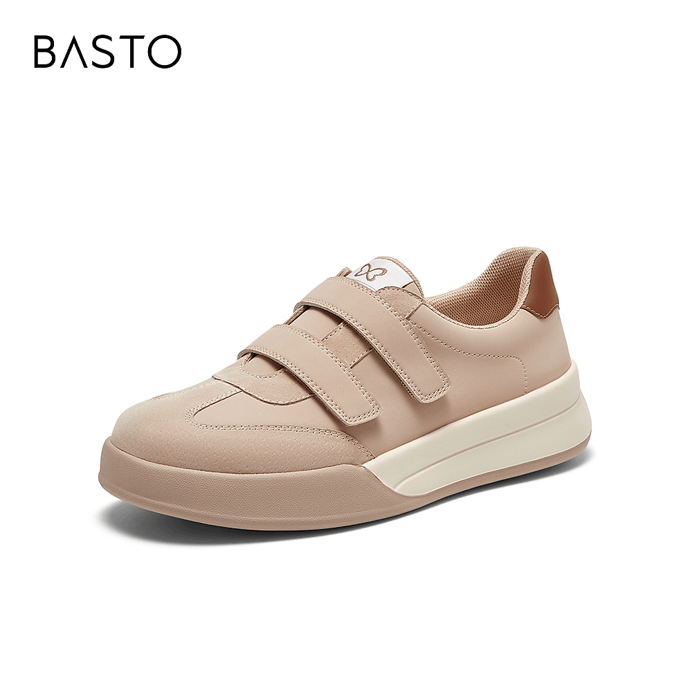 百思图2023秋季新款时尚街头运动德巡鞋厚底女休闲鞋百搭VLD11CM3