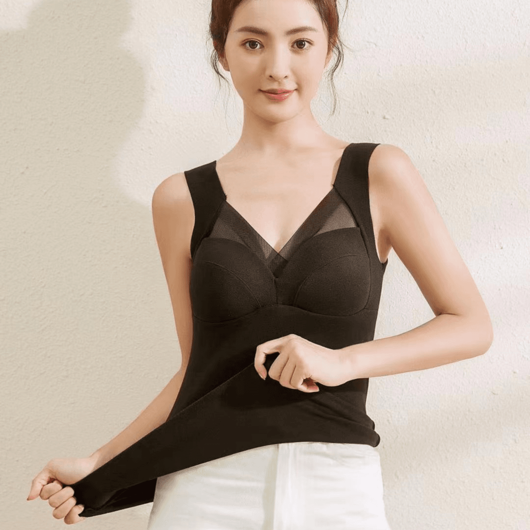【维维专享】俞兆林新款加绒免穿文胸女士保暖背心3893
