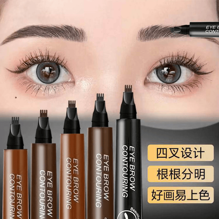 【正品保障】四叉眉笔根根分明细头上色持久不掉色不晕染防汗不脱妆