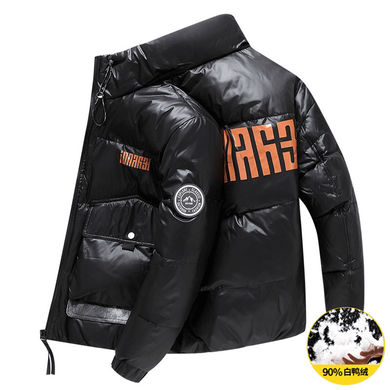 短款羽绒服男女同款潮流90%白鸭绒冬季连帽休闲百搭加厚保暖外套