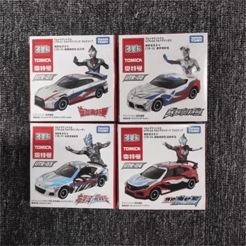 TOMY/多美卡奥特曼联名款仿真合金小汽车模型赛罗捷德迪迦布莱泽