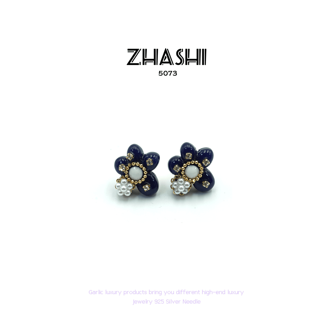 时尚气质百搭轻奢精致高级感设计师花花款耳饰~5073