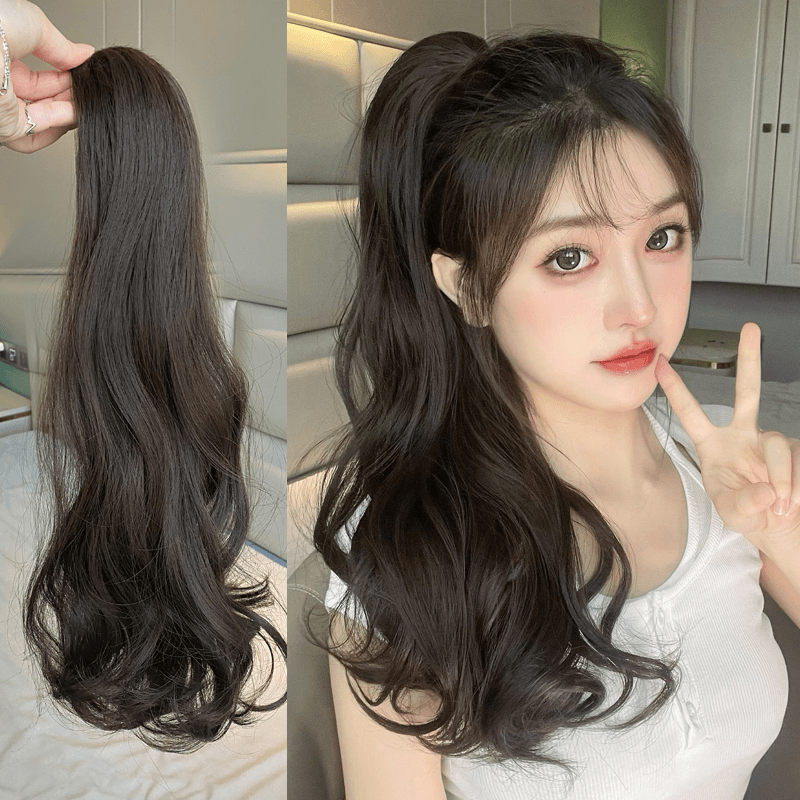 【大波浪马尾】马尾假发女抓夹卷发高马尾大波浪长发网红辫子