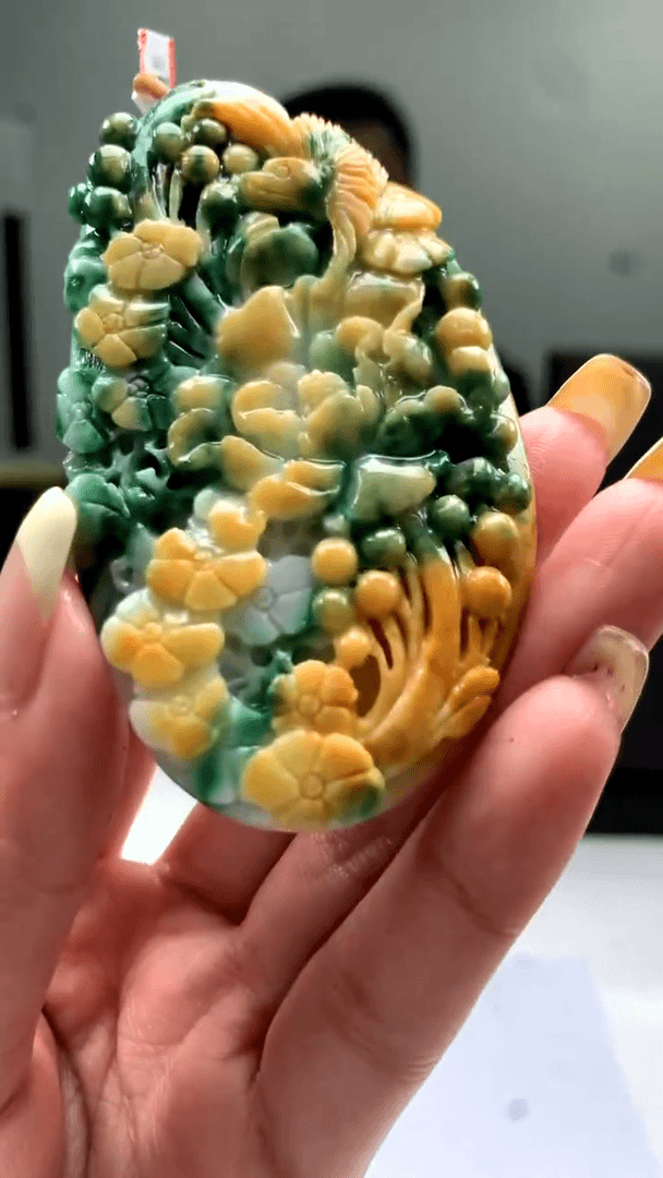 【闪购商品】定制翡翠未镶嵌4710xd-毛货盖章吊坠314