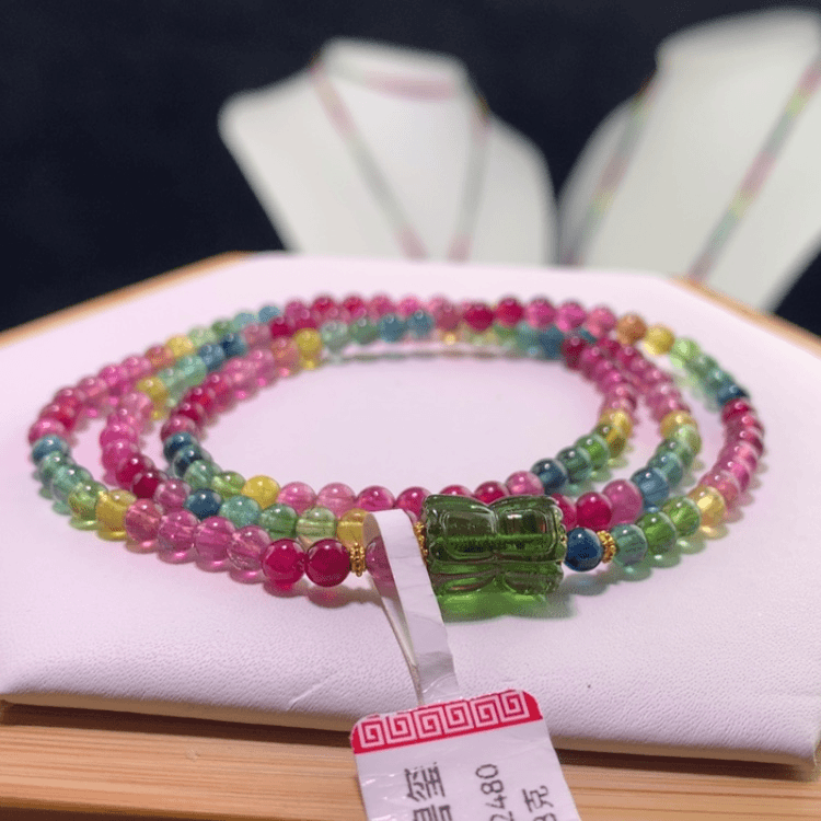 【闪购商品】碧玺手链未镶嵌幸**?