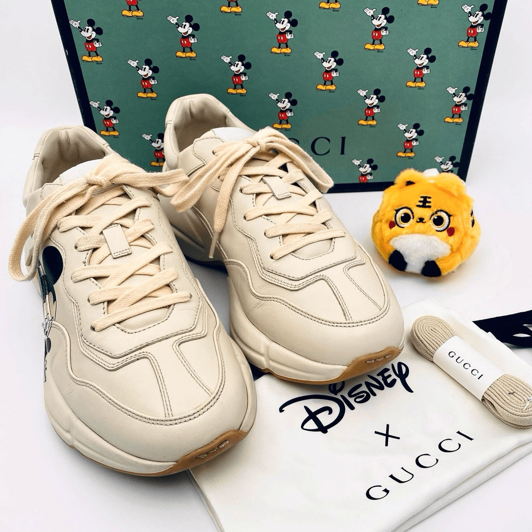 41.5码 Gucci/古驰 米奇联名款老爹鞋 95新/配件齐全