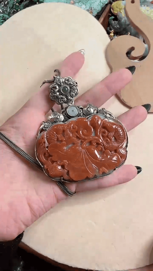 【闪购商品】翡翠颈饰银S925镶嵌1