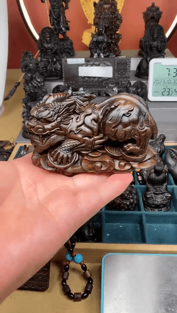 【闪购商品】雕刻木材大貔貅摆件