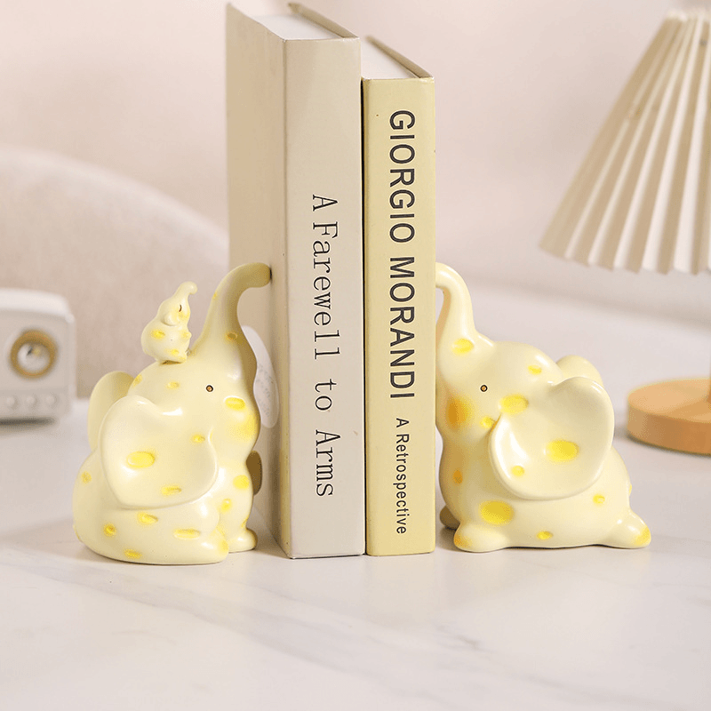 可爱粉象书挡摆件家居小装饰品客厅酒柜桌面男生女生生日礼物520