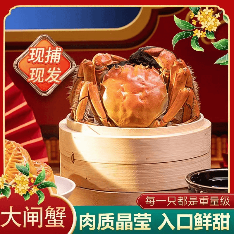 【活蟹】【5.5两全公蟹】红膏大闸蟹 老无精选大闸蟹