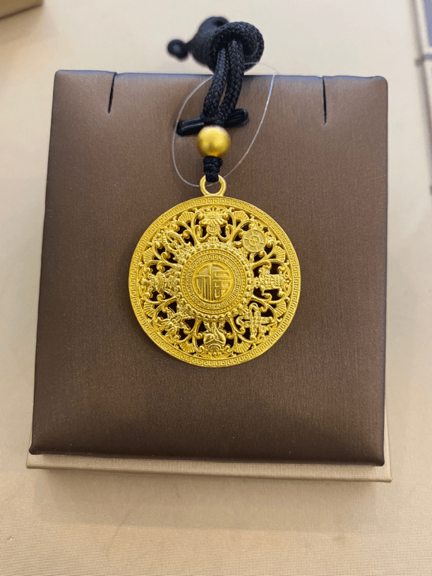 足金999 八宝罗盘吊坠