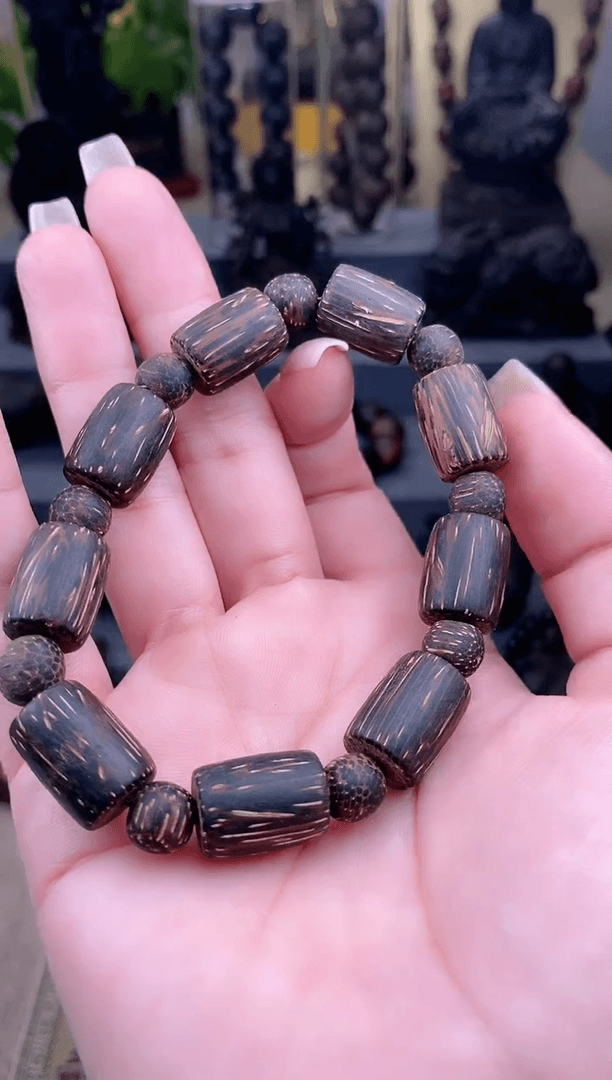 【闪购商品】雕刻木材越南芽庄  虫漏  单圈