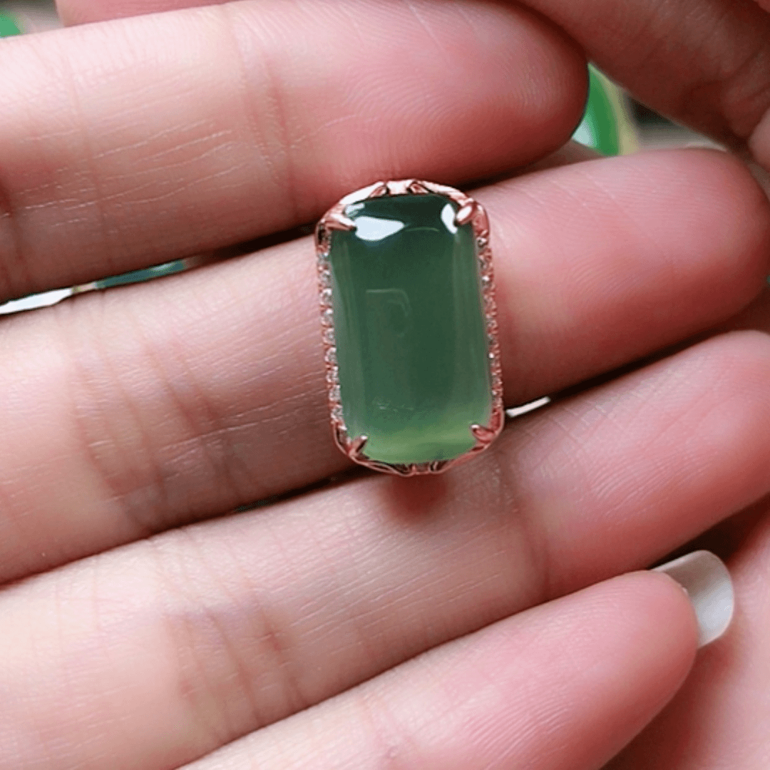 【闪购商品】和田玉戒指银S925镶嵌