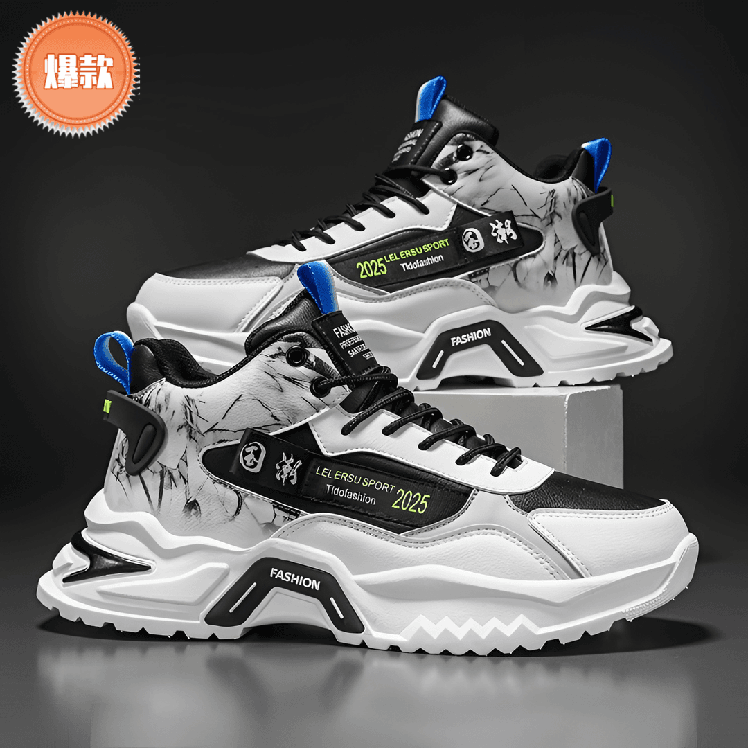 秋冬季新款爆款高帮鞋男士运动增高厚底休闲跑步鞋男运动老爹潮鞋