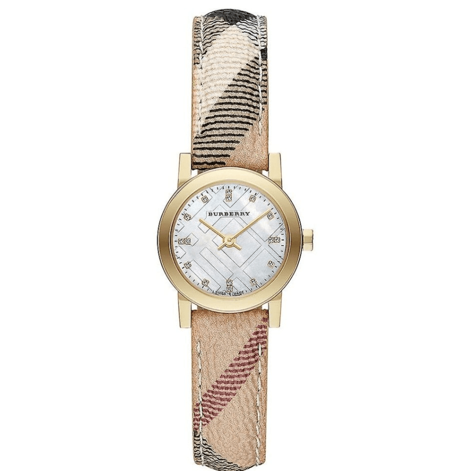 Burberry/巴宝莉女士腕表26mm贝母满钻时尚百搭石英手表#BU9226