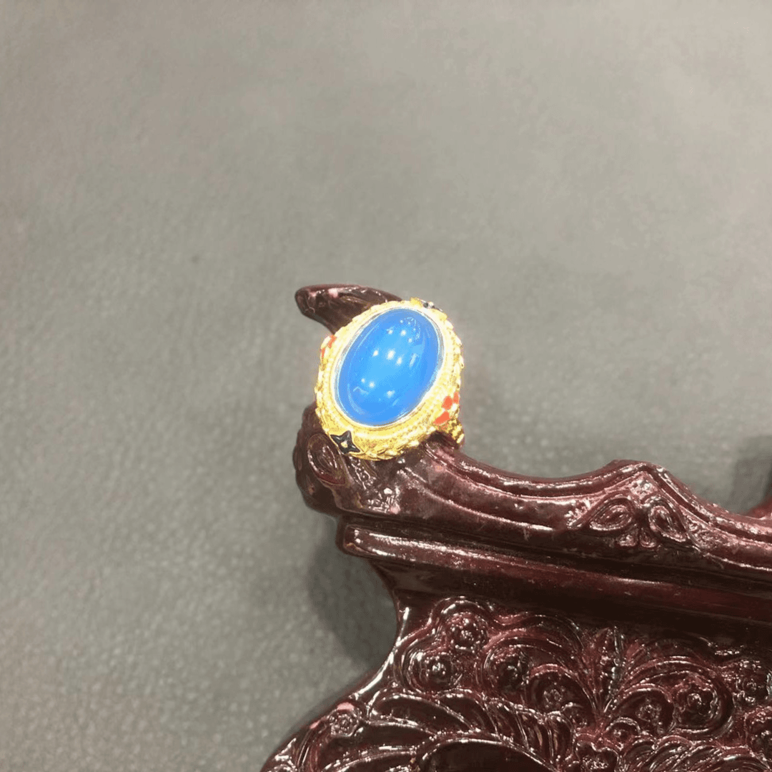 【天乐精选】B48稀世珍品长 寿玉玛瑙设计款戒指（多样发一件）