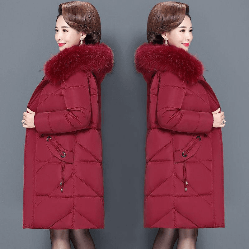 羽绒服正品白鸭绒爆款2023200斤加大码中老年衣女款女士中长羽绒