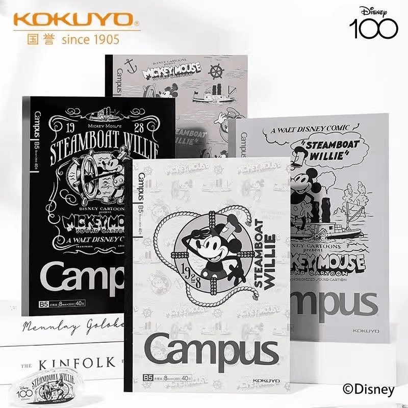 日本kokuyo国誉迪士尼联名笔记本Campus无线装订本胶装B5记事本子