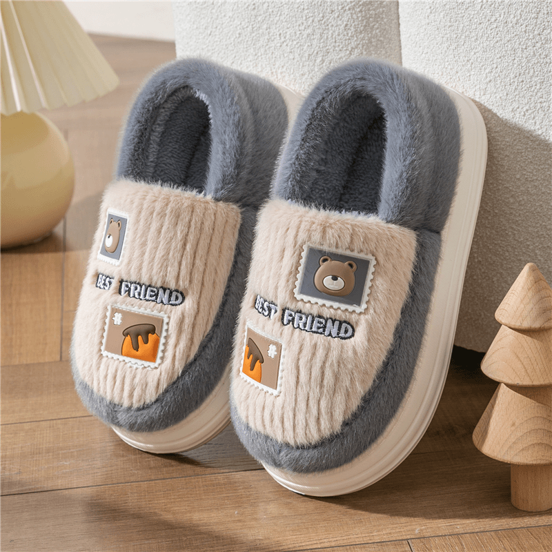 【小扬哥推荐】包跟棉拖鞋秋冬中大童男孩室内防滑男童冬季家居学