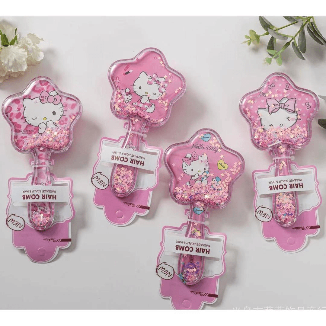 可爱hellokitty气垫梳卡通动漫图案便捷顺风梳送女友