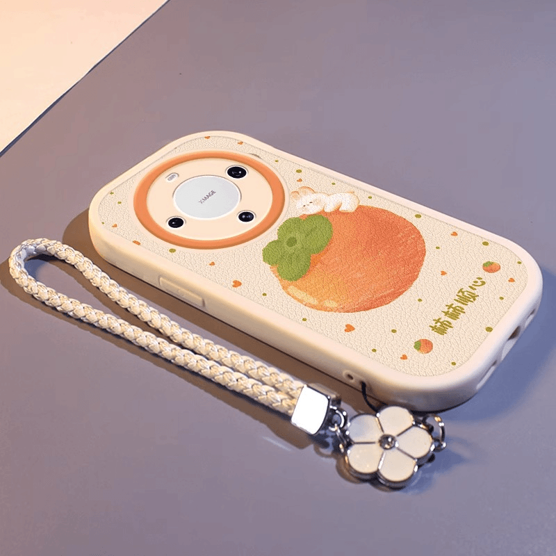 适用华为mate60pro手机壳新mate60遥遥领先液态硅胶防摔柿柿顺心