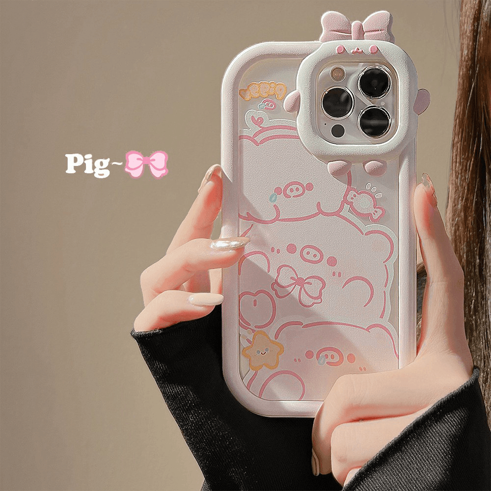 粉嫩小猪13适用iphone14苹果手机壳14pro max专利12个性11萌妹子