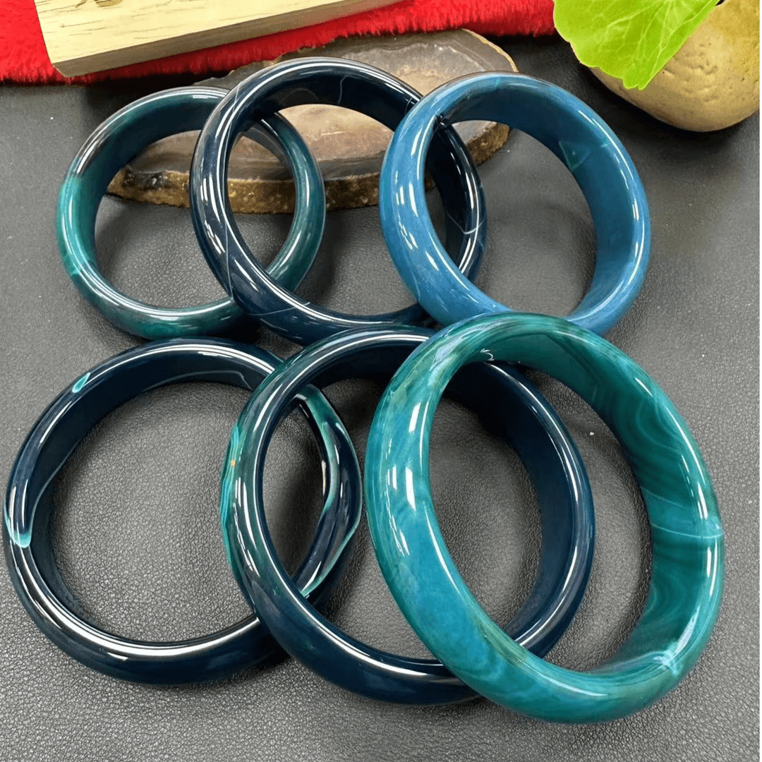 MS1097-收藏级-无际之蓝玛瑙手镯-多样性发一件