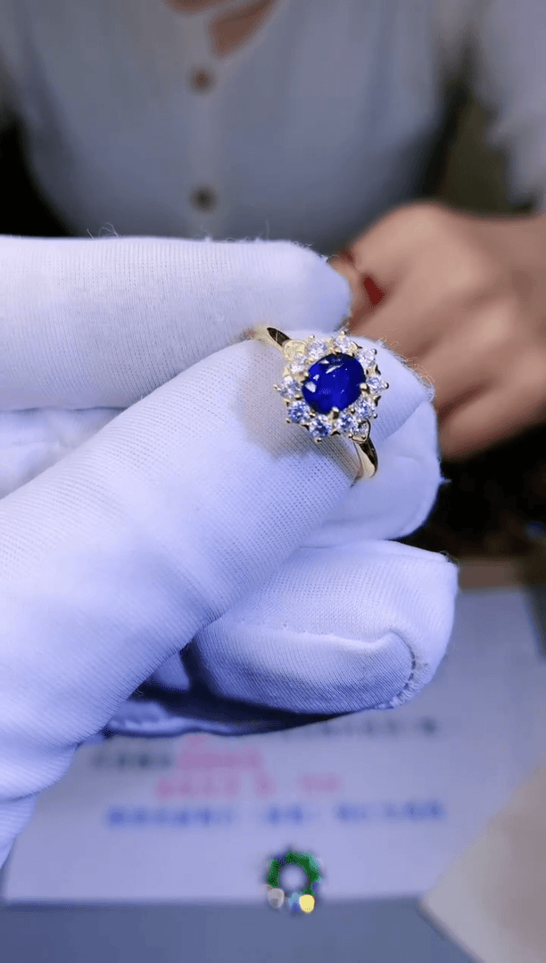 【闪购商品】蓝宝石戒指银S925镶嵌.