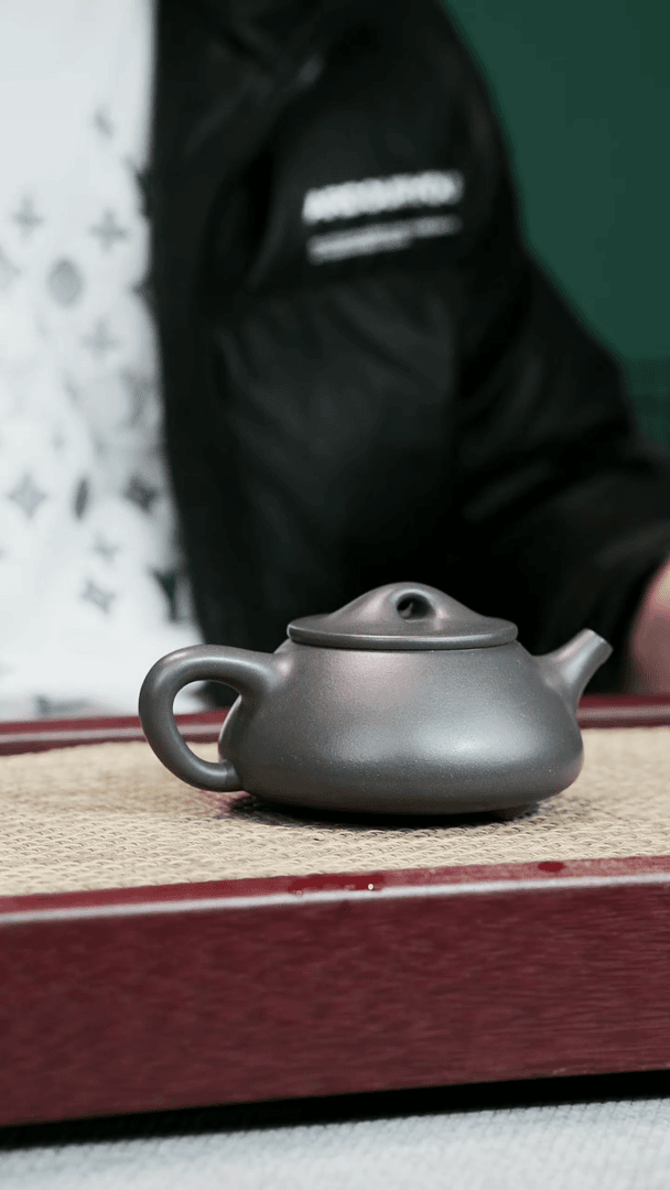 【闪购商品】紫砂茶壶38 景州满瓢 天青泥 全手170CC