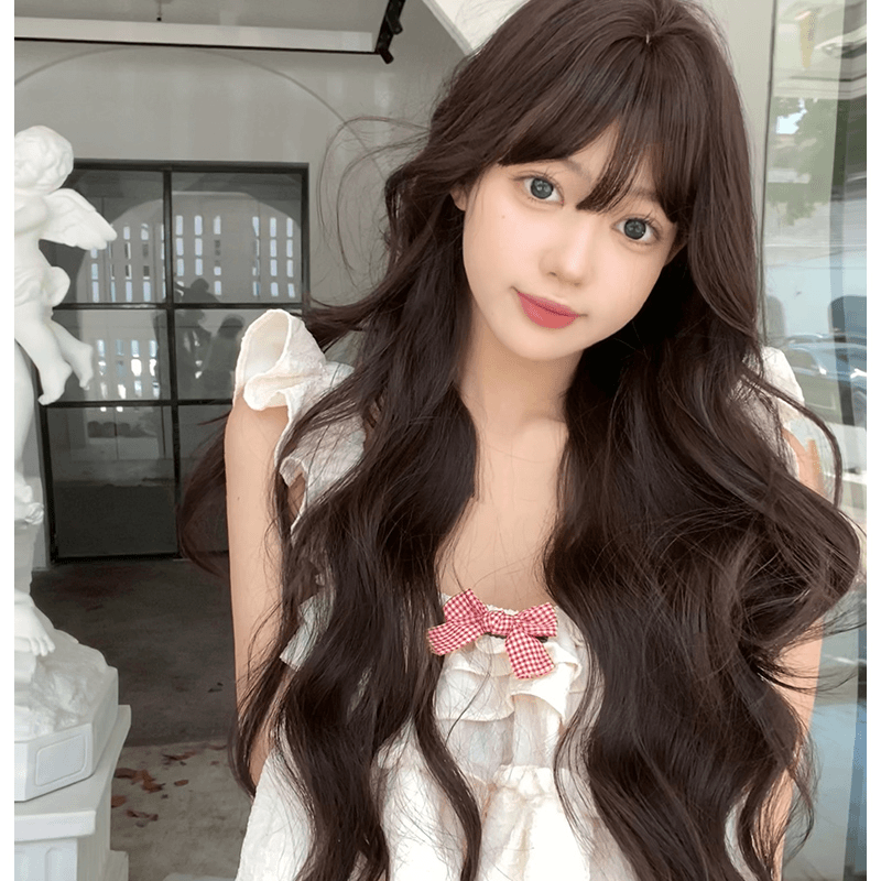 束朵假发女长发大波浪长卷发中长发网红lolita全头套