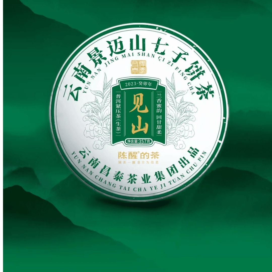 昌泰【西安茶博会】2023年新品首发【见山景迈】  普洱生茶357g