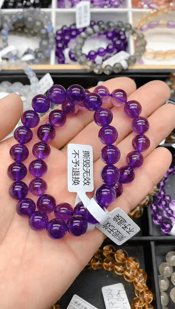【闪购商品】水晶手链未镶嵌22 紫水晶 10mm