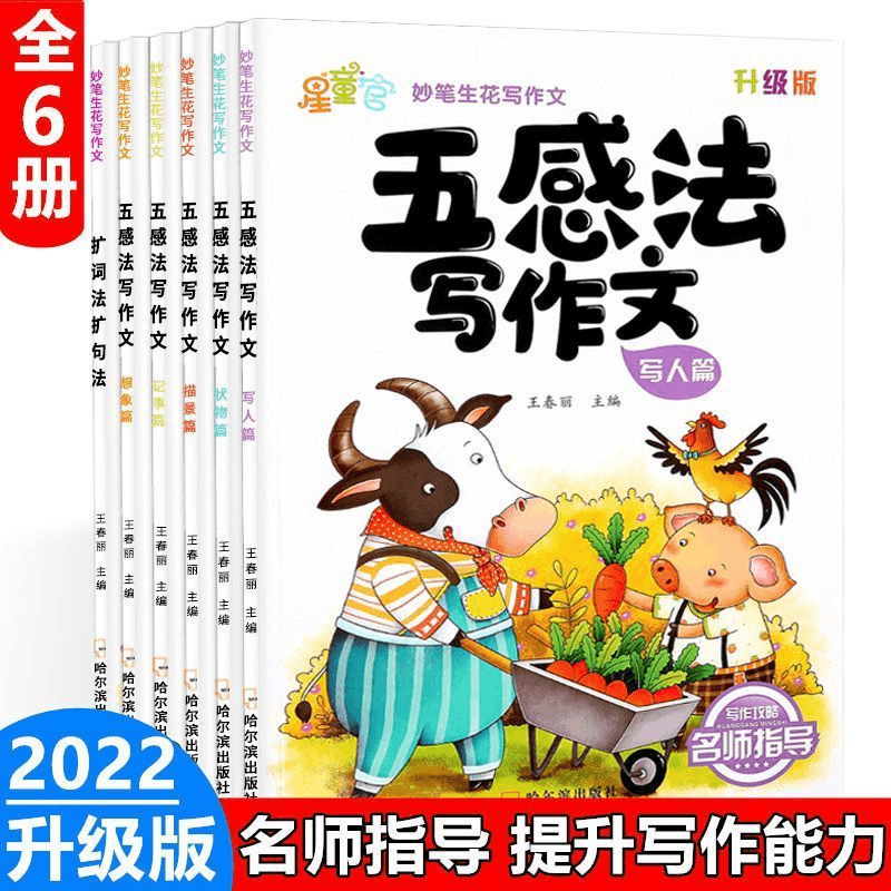 小学生五感法写作文写人叙事状物想象描景思维导图写满分作文