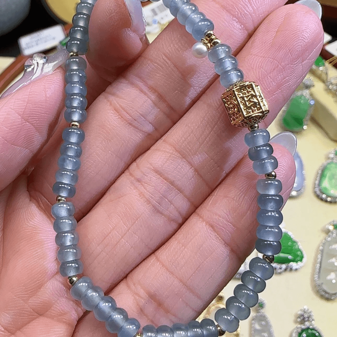 【闪购商品】翡翠手链18K金镶嵌