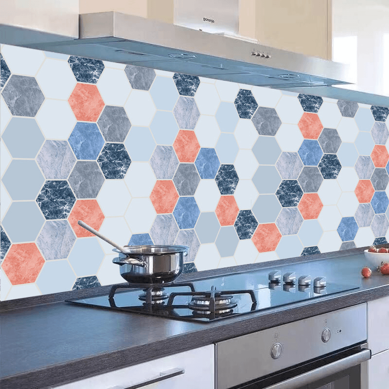 厨房防油贴纸耐高温卷筒防水防油烟机瓷砖墙贴台面自粘橱柜壁纸