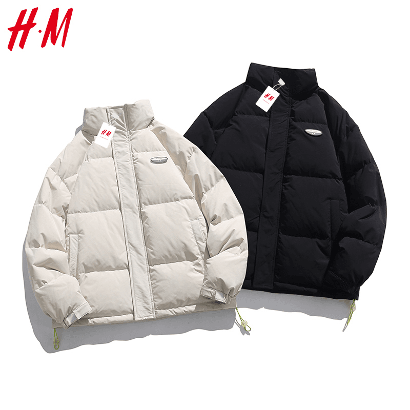 HM潮牌2023冬季羽绒男高品质情侣羽绒服新国标90绒外套