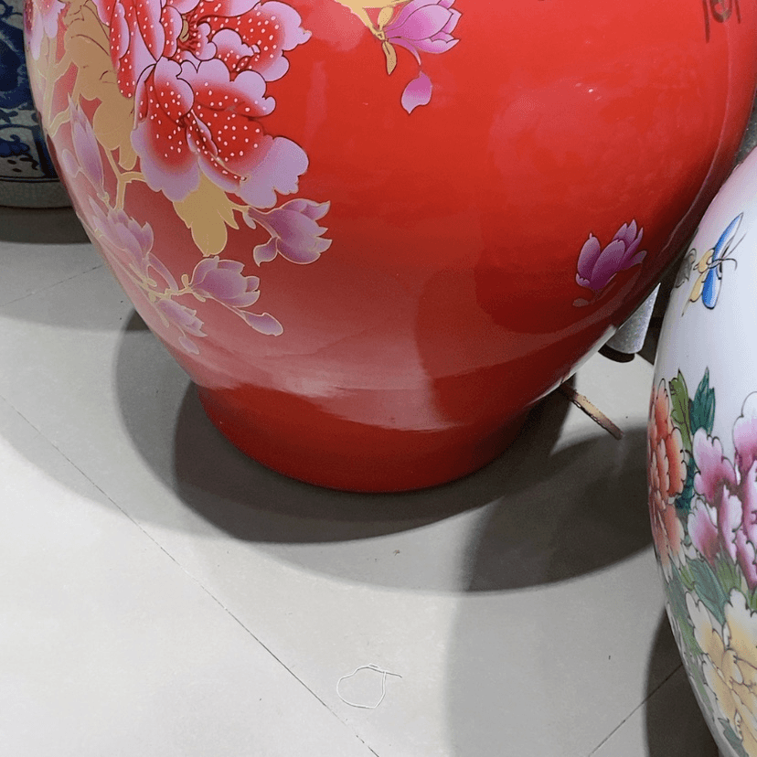 【闪购商品】陶瓷瓶有**点48号红色80CM一个