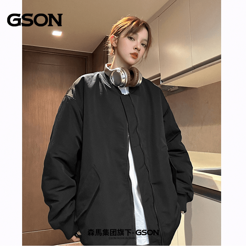 森馬集团GSON美式MA1飞行员夹克外套男秋冬潮牌高街两面穿棒球服