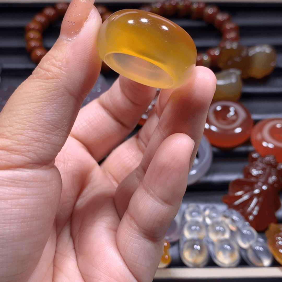 【闪购商品】玛瑙/玉髓戒指未镶嵌?*?