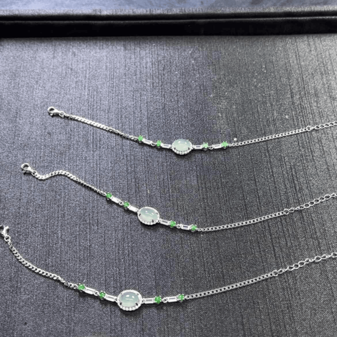 【闪购商品】翡翠手链银S925镶嵌多样性