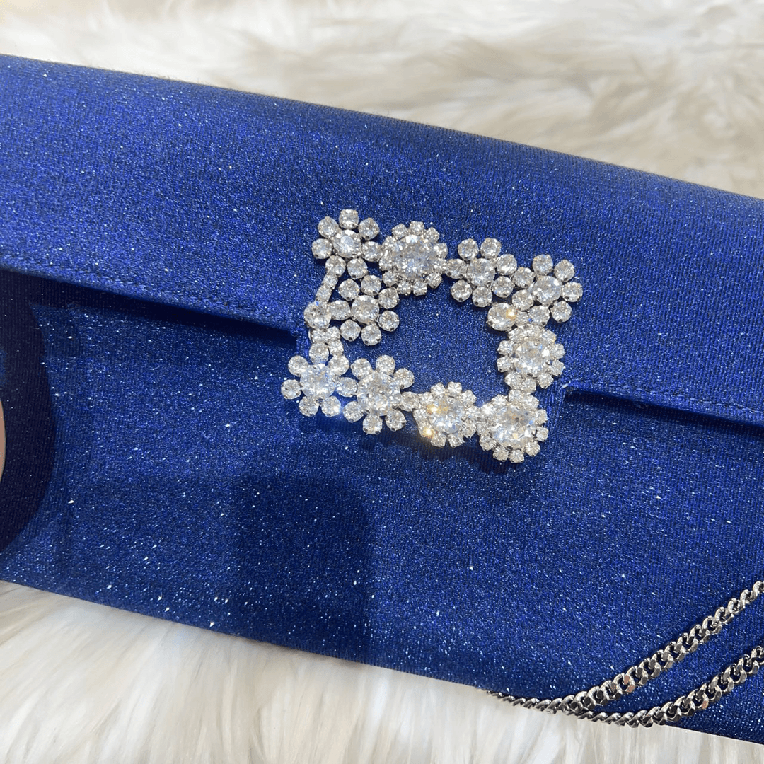 95新 Roger Vivier/罗杰·维威耶 RV晚宴包水钻方扣a2286